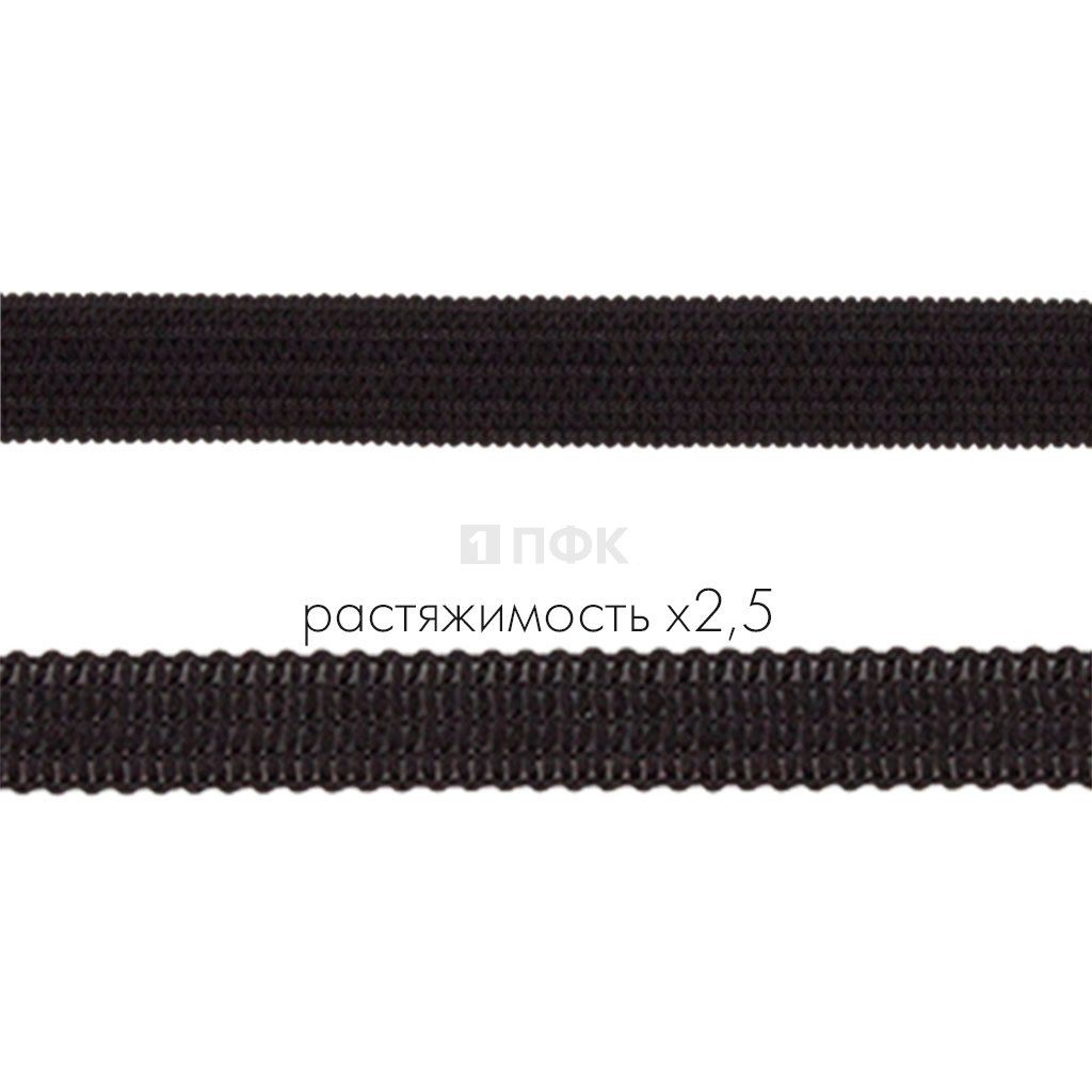 Резинка вязанная 8мм 2.96 гр/м цв черный (рул 40м/уп 300м)