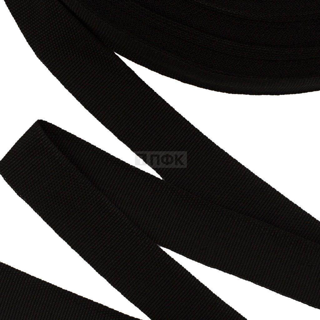 Стропа окантовочная 40мм 9,74 гр/м цв черный (рул 100м/уп 800м) РБ