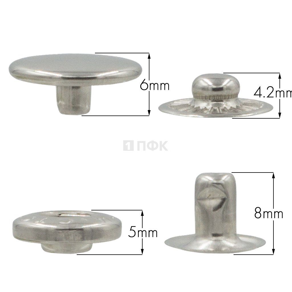 Кнопка для одежды 15мм Альфа сталь цв никель (уп 720шт) STORM — ПФКР Кнопка для одежды 15мм Альфа сталь цв никель (уп 720шт) STORM