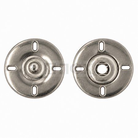 Кнопка пришивная декоративная YM-1125 25мм цв никель (уп 100шт/кор 1000шт)