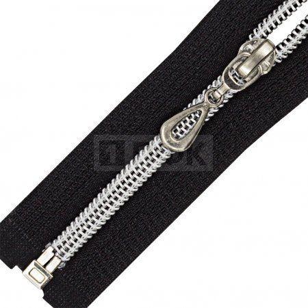 Молния спиральная (витая) тип 7 70см арт.0325 разъем цв 322 зв серебро (уп 100шт)