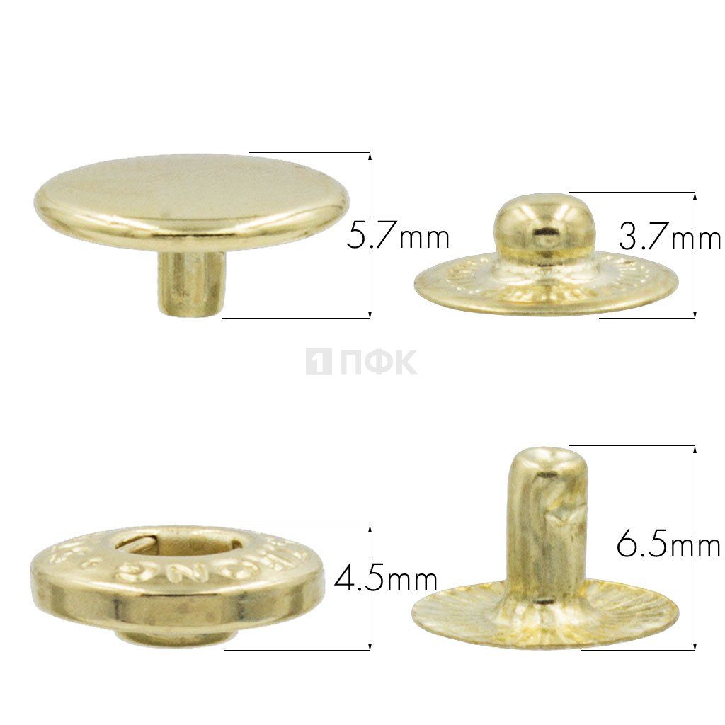 Кнопка для одежды 12,5мм Альфа сталь цв золото (уп 1440шт) STRONG — ПФКР Кнопка для одежды 12,5мм Альфа сталь цв золото (уп 1440шт) STRONG