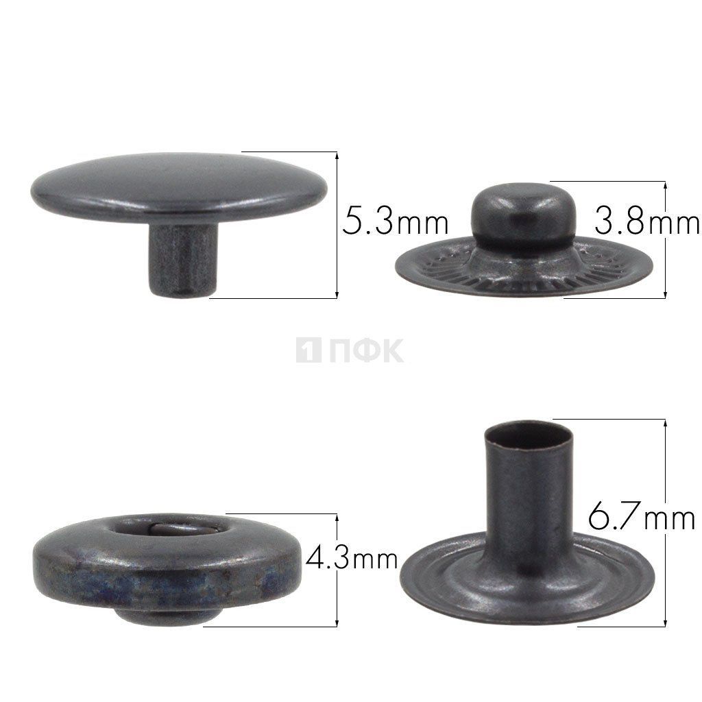 Кнопка для одежды 12,5мм Альфа нерж цв оксид (уп 1440шт) BUTTONI