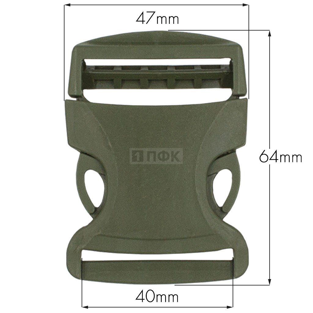 Фастекс БФ-40 (защелка-трезубец) ПП 40мм цв хаки (уп 1000шт) — ПФКР Фастекс БФ-40 (защелка-трезубец) ПП 40мм цв хаки (уп 1000шт)