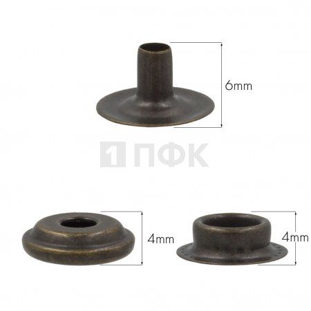 3 Части кнопки для одежды 15мм №61 сталь цв антик (уп 720шт) STRONG 3 Части кнопки для одежды 15мм №61 сталь цв антик (уп 720шт) STRONG