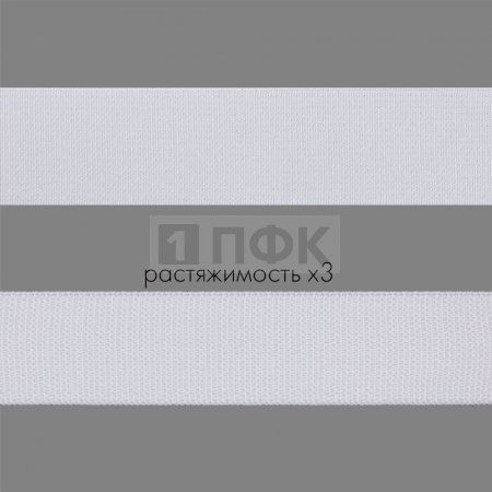 Резинка тканая 25мм 19 гр/м цв белый (уп 30м/360м) Резинка тканая 25мм 19 гр/м цв белый (уп 30м/360м)