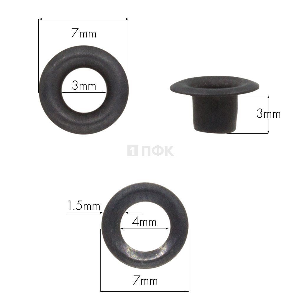 Люверсы №17 3мм латунь цв оксид (уп 5000шт) 