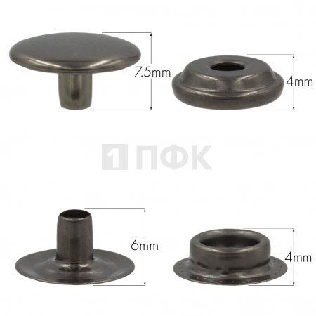 Кнопка для одежды 15мм №61 сталь цв никель тем (уп 720шт) STRONG Кнопка для одежды 15мм №61 сталь цв никель тем (уп 720шт) STRONG