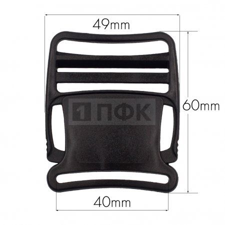 Фастекс Ф-40/2 (защелка-трезубец) ПФЛ 40мм цв черный (уп 1000шт)