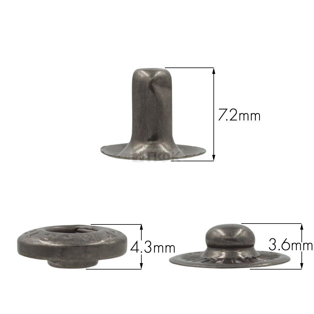 3 Части кнопки для одежды 12,5мм Альфа сталь цв никель тем (уп 1440шт) STORM — ПФКР 3 Части кнопки для одежды 12,5мм Альфа сталь цв никель тем (уп 1440шт) STORM