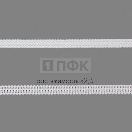 Резинка вязанная 4мм 1.48 гр/м цв белый (рул 40м/уп 400м)