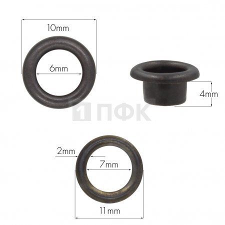 Люверсы №4 6мм сталь эконом цв оксид (уп 5000шт/100000шт) Люверсы №4 6мм сталь эконом цв оксид (уп 5000шт/100000шт)