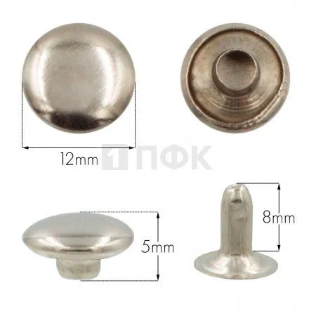 Хольнитены 12x8мм сталь цв никель (уп 2000шт) эконом Хольнитены 12x8мм сталь цв никель (уп 2000шт) эконом