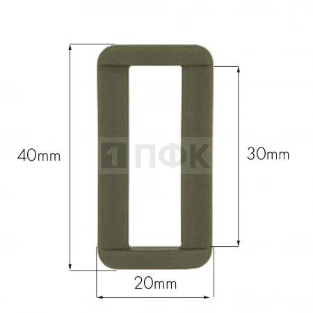 Пряжка-рамка пластик 30мм ПП цв хаки (уп 1000шт/10000шт) ПФК