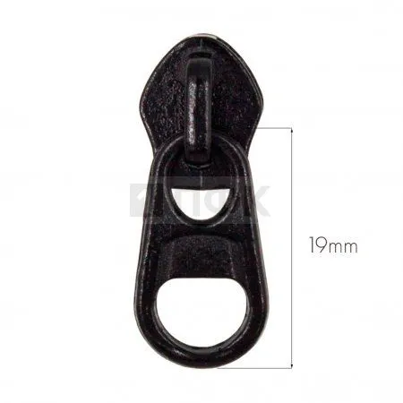 Бегунок для спиральной (витой) молнии тип 5 галант цв 322 черный (уп 1000шт/10000шт) арт.NR KKY