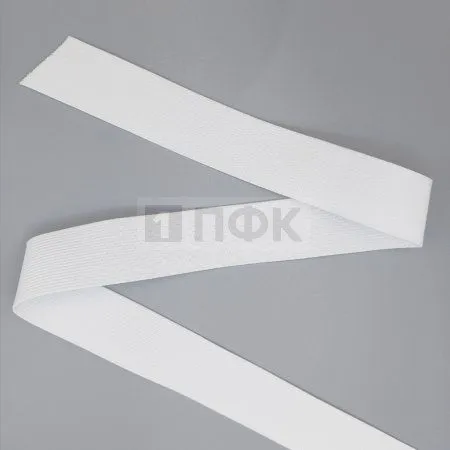 Резинка тканая 35мм цв белый (уп 25м/300м)