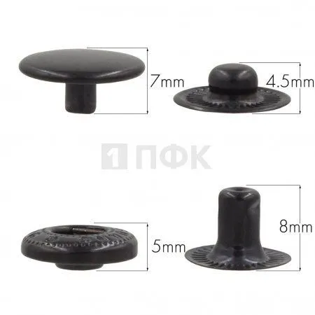 Кнопка для одежды 15мм Альфа латунь цв оксид (уп 720шт) ПФК 