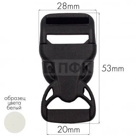 Фастекс НФ-20 (защелка-трезубец) ПФЛ 20мм цв белый (уп 1000шт) Фастекс НФ-20 (защелка-трезубец) ПФЛ 20мм цв белый (уп 1000шт)