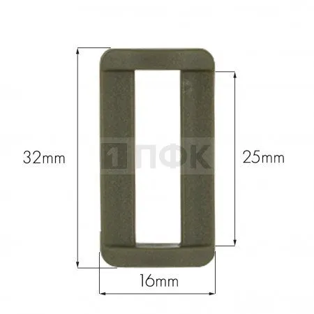 Пряжка-рамка пластик 25мм ПП цв хаки (уп 1000шт/10000шт) ПФК
