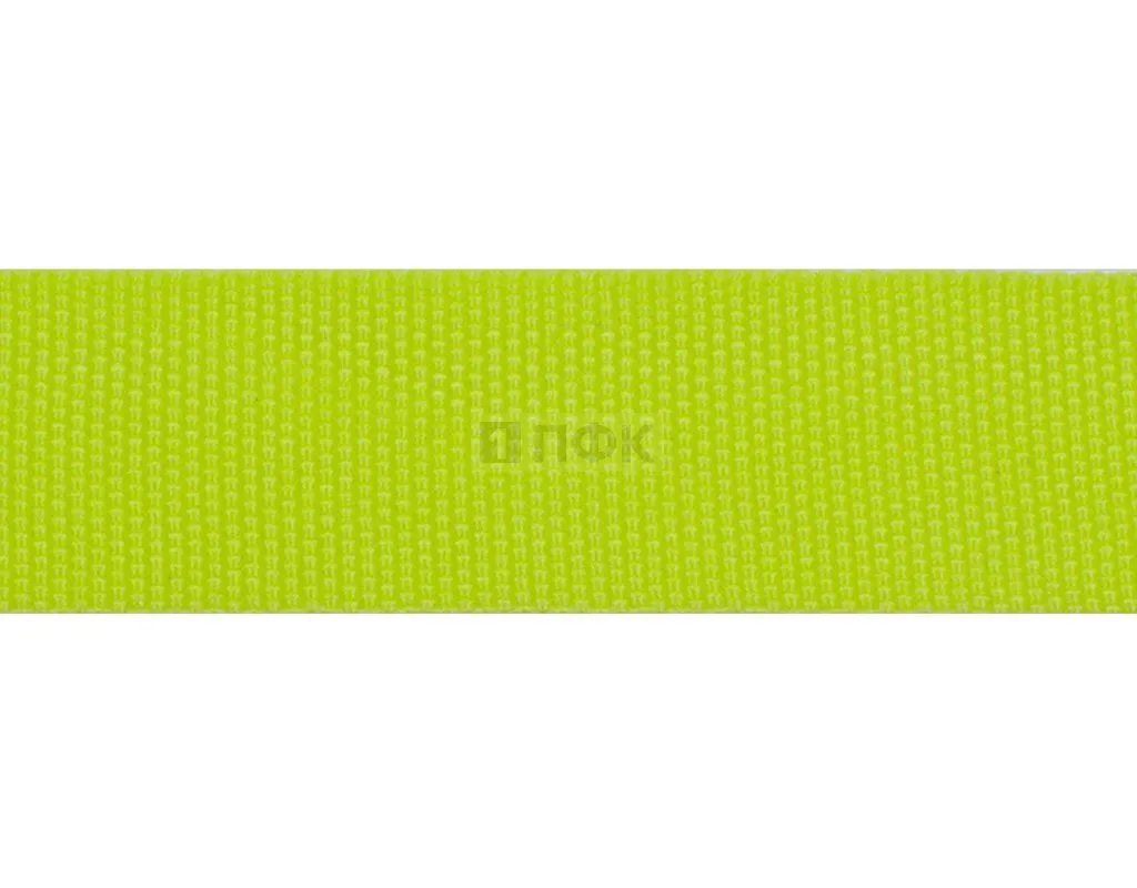 Стропа текстильная (лента ременная) окантовочная 22мм 6,4гр/м цв 17 неон-лимон (рул 91,44м/уп 1828м)