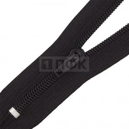 Молния спиральная (витая) тип 5 20см н/р полуавтомат цв 322 черный (уп 100шт)