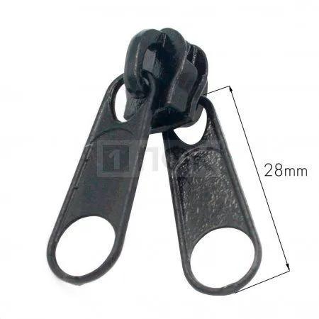 Бегунок для спиральной (витой) молнии тип 5 галант цв 322 черный (уп 1000шт/10000шт) ДВОЙНОЙ 3,3гр